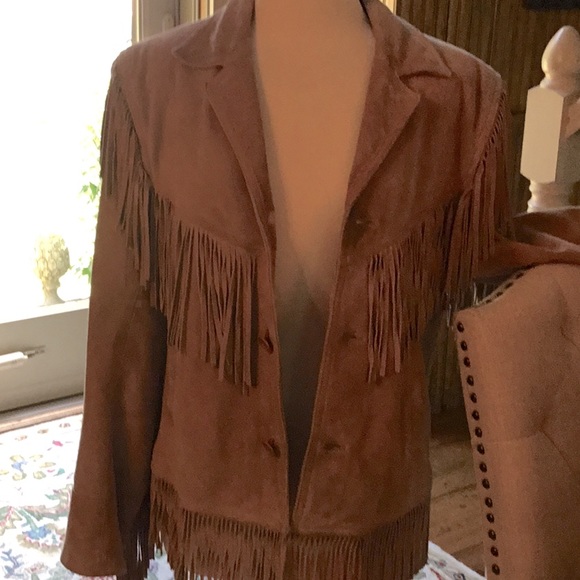 Vintage Berman’s Suede Fringe Jacket - Picture 4 of 8